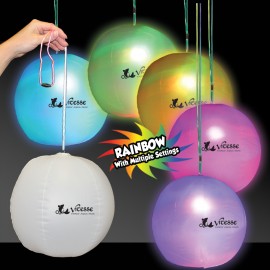 Logo Branded Light Up Translucent Inflatable Ball  Logo Branded Light Up Translucent Inflatable Ball