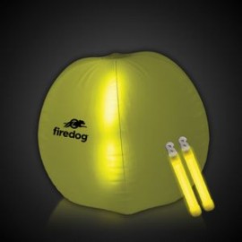 Custom 24" Yellow Light Up Translucent Inflatable Beach Ball