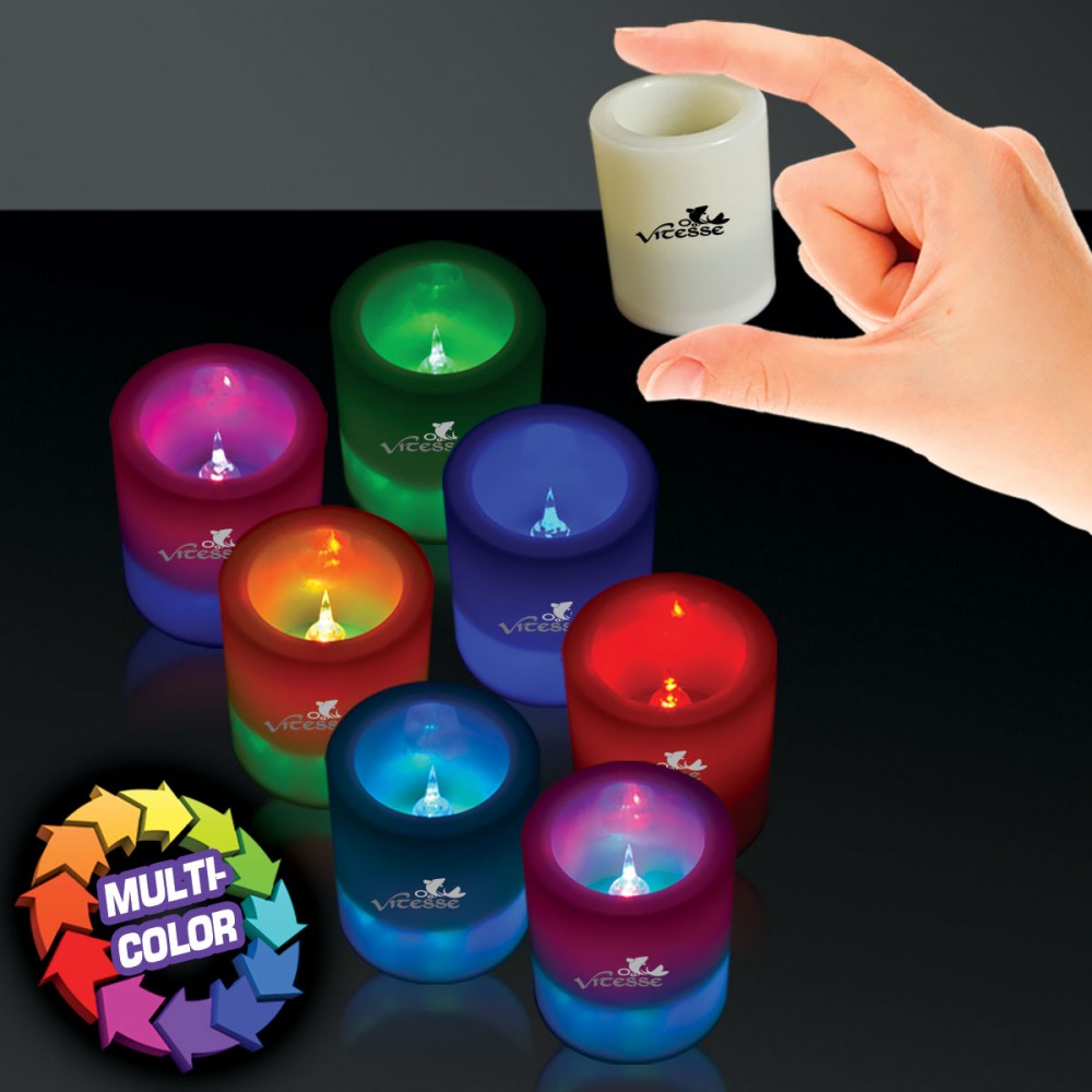 2 1/2" 7 Color LED Votive Candle with Logo