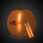 Logo Branded 24" Orange Light Up Translucent Inflatable Beach Ball