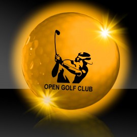 Personalized Yellow Night Flyer Golf Ball