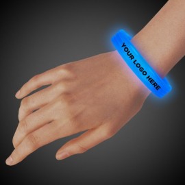 Promotional Blue Deluxe Triple Wide X-Large 9" Glow Bracelet