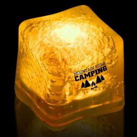 Custom 1 3/8" Digi-Printed Yellow Lited Ice Cube  Custom 1 3/8" Digi-Printed Yellow Lited Ice Cube