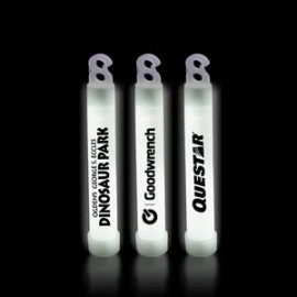4" Premium White Glow Stick with Logo  4" Premium White Glow Stick with Logo