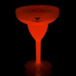 Logo Branded 10 Oz. Red Glow Margarita Glass