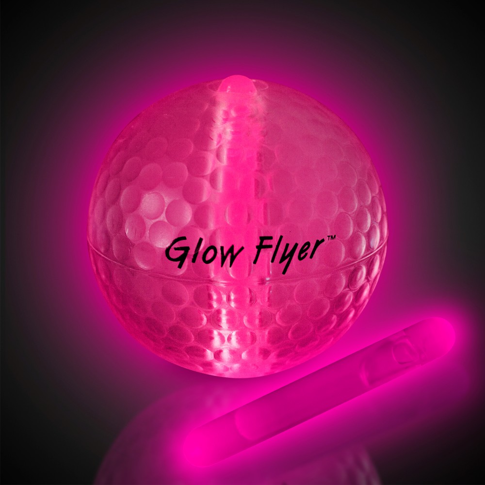 Personalized Pink Glow Flyer Golf Ball Replacement Mini Glow Sticks