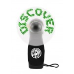 Green LED Deluxe Lighted Message Fan with Logo