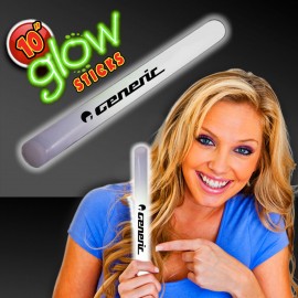 10" White Glow Concert Stick with Logo