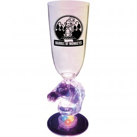 7 Oz. Plastic Lighted Novelty Stem Champagne with Logo