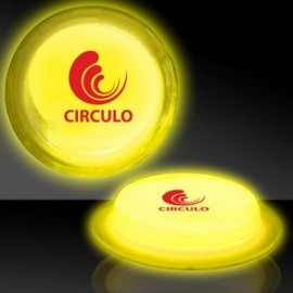 3" Circle Shaped Yellow Glow Badges with Logo