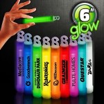 Premium Glow Sticks - 6" - Variety of Colors with Logo