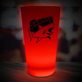 Custom 16 Oz. Red Neon Look Pint Glass