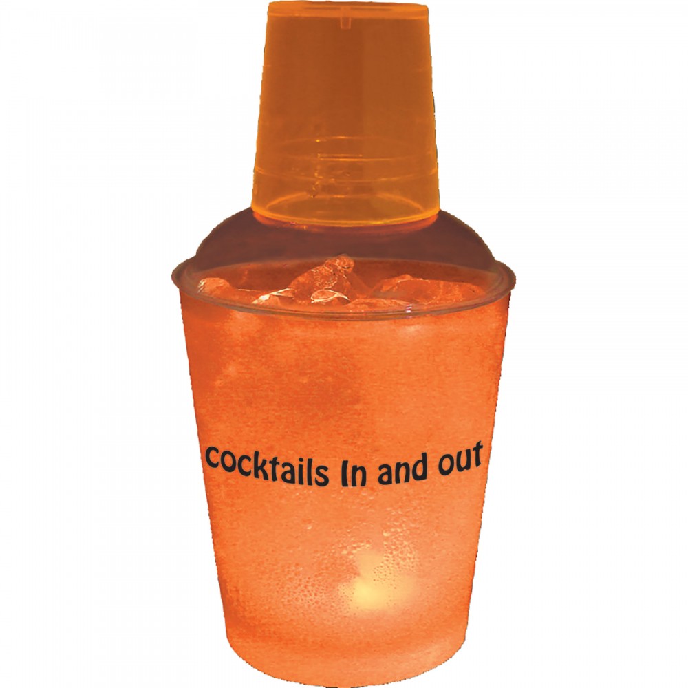 12 Oz. Plastic Single Light Cocktail Shaker with Logo