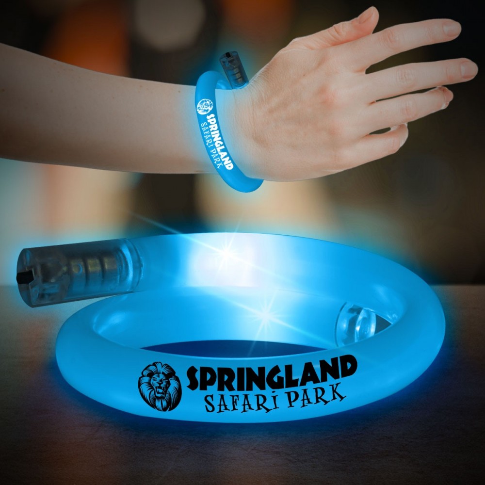 Promotional Blue Flashing Coil Tube Bracelet Promotional Blue Flashing Coil Tube Bracelet