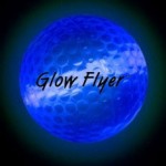 Blue Glow Flyer Golf Ball w/Jumbo Light Stick with Logo