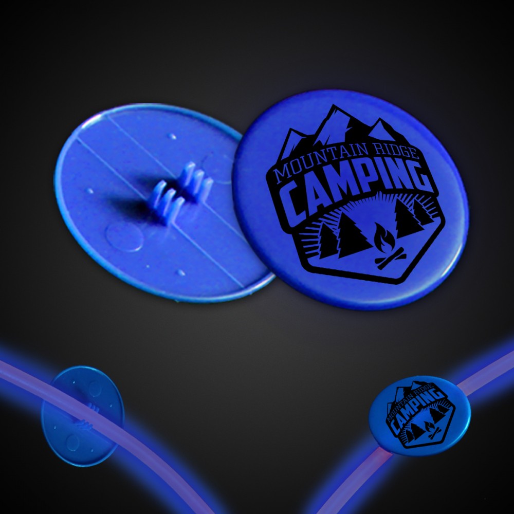1 1/2" Blue Clip-On Medallion with Logo