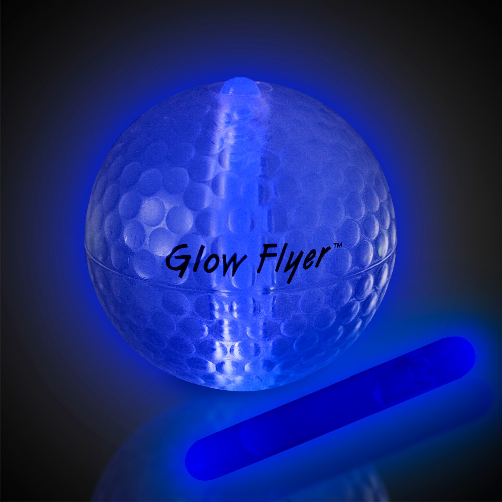 Personalized Blue Glow Flyer Golf Ball Replacement Mini Glow Sticks