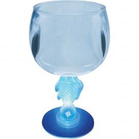 Customized 12 Oz. Plastic Lighted Novelty Stem Goblet Glass  Customized 12 Oz. Plastic Lighted Novelty Stem Goblet Glass