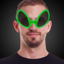 Logo Branded Alien Green EL Wire Sunglasses  Logo Branded Alien Green EL Wire Sunglasses
