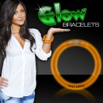 8" Superior Orange Glow Bracelet(Hot Stamp) with Logo