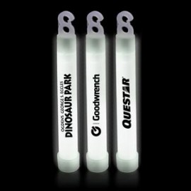 6" Premium White Glow Stick with Logo  6" Premium White Glow Stick with Logo