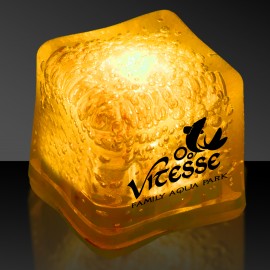Personalized 1 3/8" Pad Printed Yellow Lited Ice Cube  Personalized 1 3/8" Pad Printed Yellow Lited Ice Cube