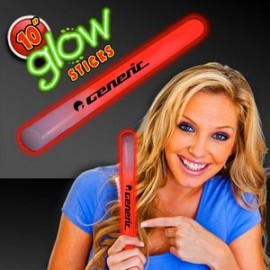 Logo Branded 10" Red Glow Concert Stick