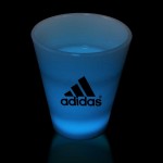 2 Oz. Blue LED Neon Look Shot Glass with Logo