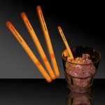 5" Orange Glow Swizzle Stick(Hot Stamp) with Logo