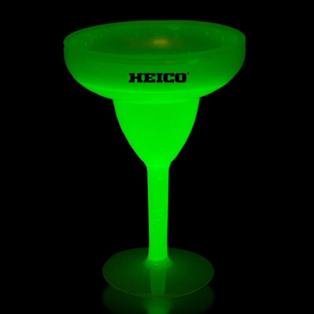 Logo Branded 10 Oz. Green Glow Margarita Glass Logo Branded 10 Oz. Green Glow Margarita Glass