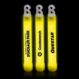 6" Premium Yellow Glow Stick with Logo