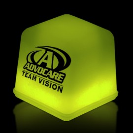 Logo Branded 1" Yellow Glow Ice Cube