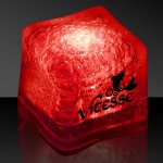 1 3/8" Digi-Printed Red Lited Ice Cube with Logo