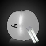 Personalized 24" White Light Up Translucent Inflatable Beach Ball
