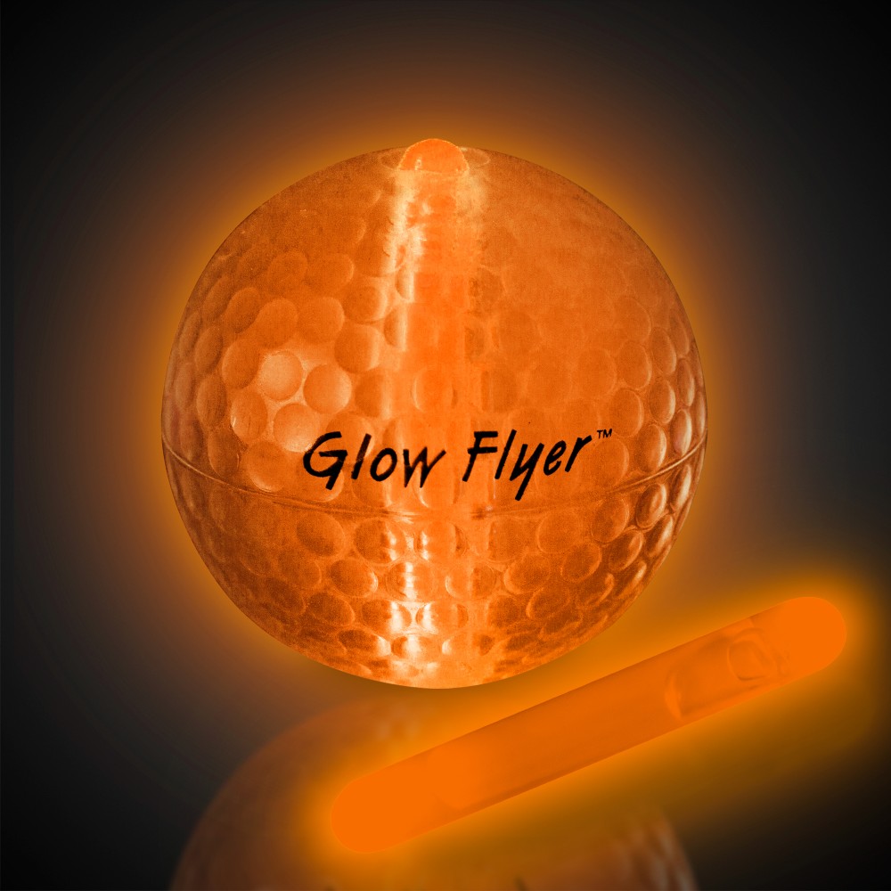 Logo Branded Orange Glow Flyer Golf Ball Replacement Mini Glow Sticks