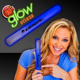 10" Blue Glow Concert Stick with Logo