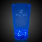 Promotional 16 Oz. Laser Engraved Blue Light-Up Pint Glass