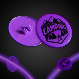 Logo Branded 1 1/2" Purple Clip-On Medallion