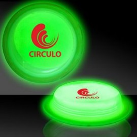 3" Circle Shaped Green Glow Badges with Logo