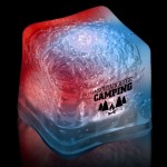 Promotional 1 3/8" Digi-Printed Red/White/Blue Lited Ice Cube