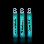 4" Premium Aqua Green Glow Stick with Logo