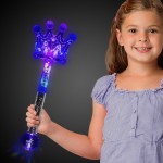 LED Silver Crown Wand with Logo
