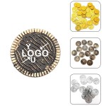 Logo Branded Gold Plastic Party Coins