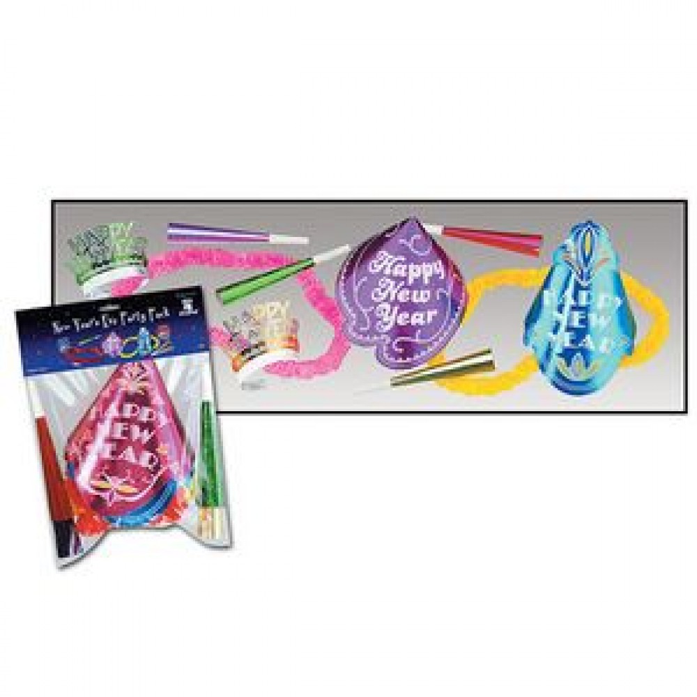 Logo Branded U.S. New Year's Party Decorations For 4 People Logo Branded U.S. New Year's Party Decorations For 4 People