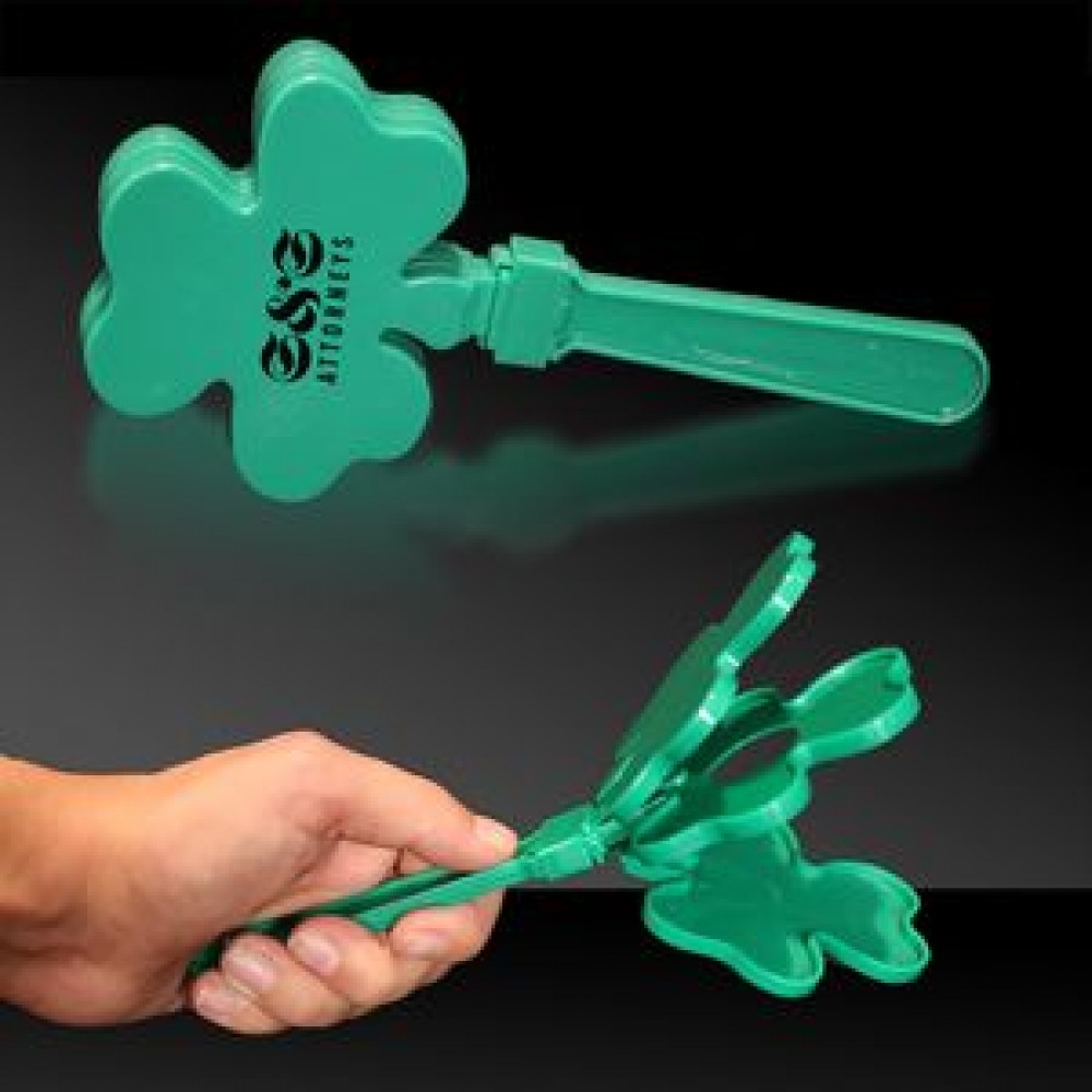 7 1/2" Shamrock Hand Clappers Logo Branded