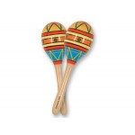 Personalized Wooden Fiesta Fun Party Maraca's w/A Custom Direct Pad Print On The Handle