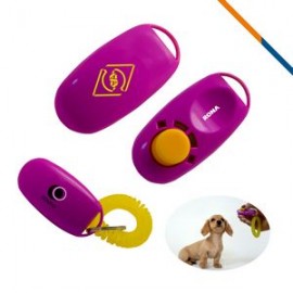 Logo Branded Dog Training Clicker-Magenta Pink
