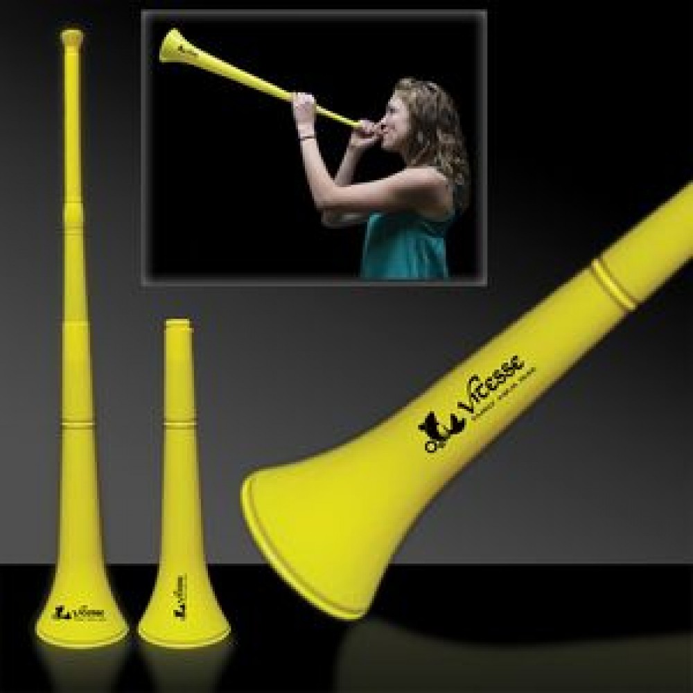 28" Yellow Collapsible Stadium Horn with Logo 28" Yellow Collapsible Stadium Horn with Logo
