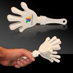 7" Digi-Printed White Hand Clapper with Logo