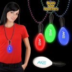 7 1/2" Light Up Maraca Pendant w/Attached J-Hook with Logo